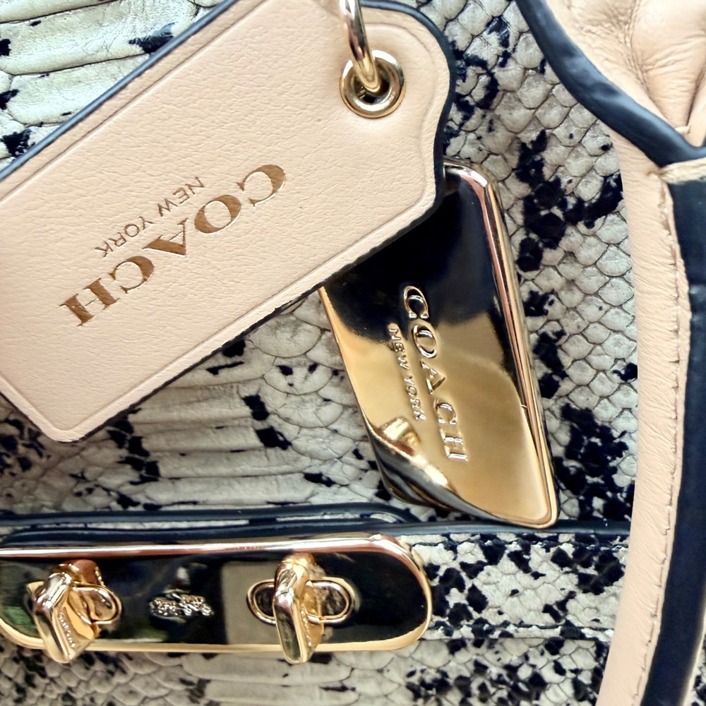 Coach Swagger Exotic Python Snake Leather Satchel… - image 3